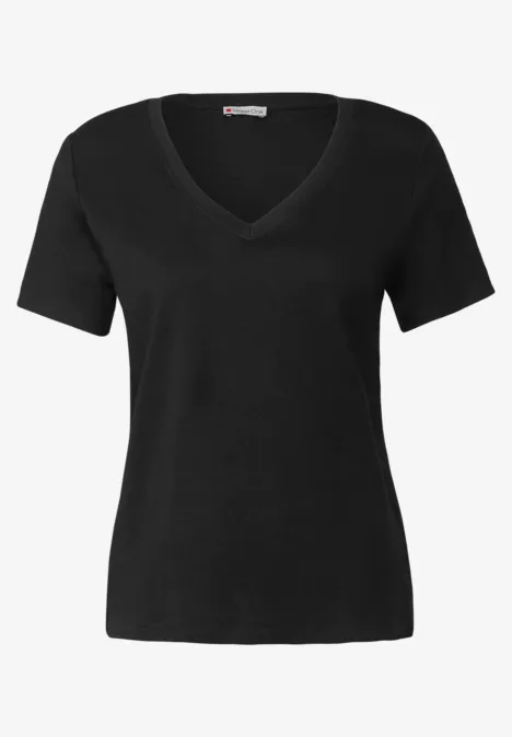 Basic V-Neck Shirt Black