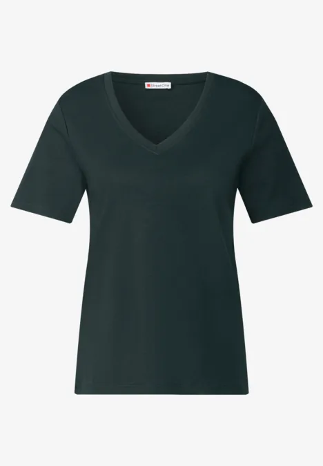 Basic V-Neck Shirt hunter green