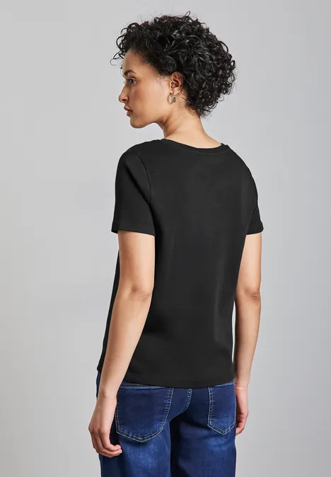 Basic Rundhalsshirt Black