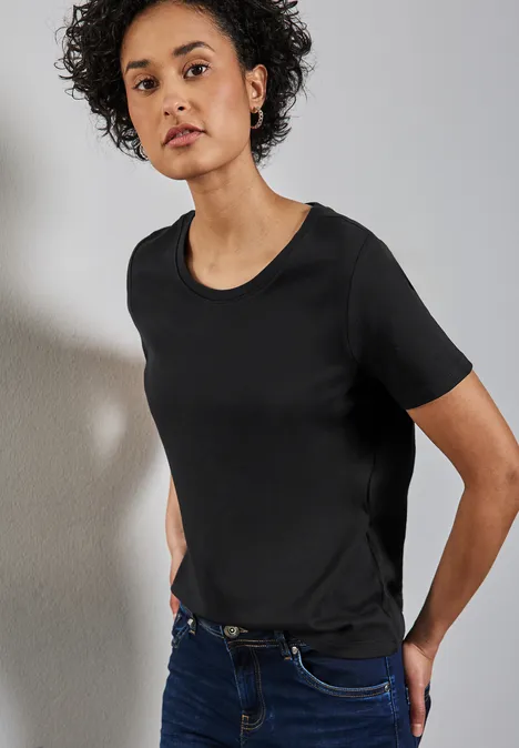Basic Rundhalsshirt Black