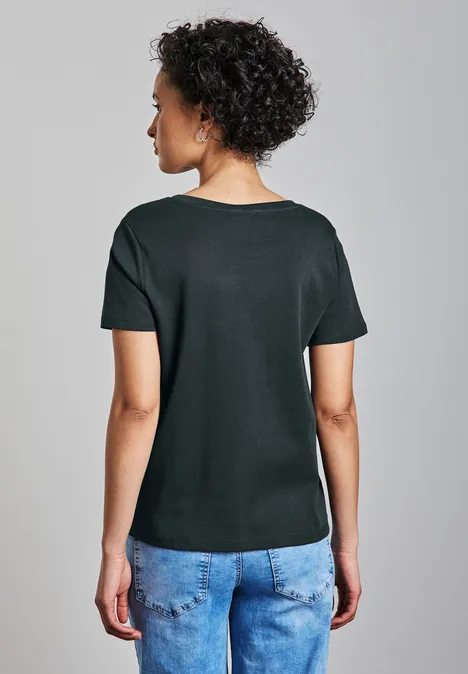 Basic Rundhalsshirt hunter green