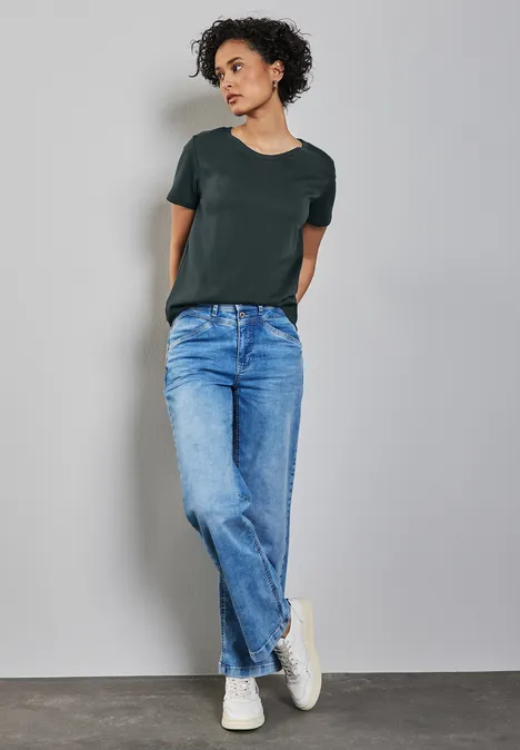 Basic Rundhalsshirt hunter green