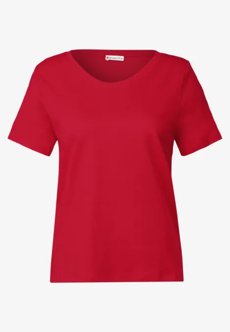 Basic Rundhalsshirt glory red