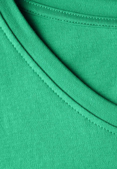 Basic Rundhalsshirt tendril green