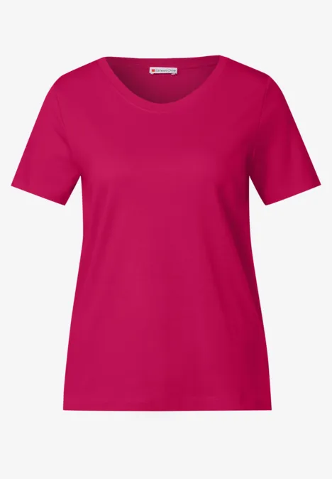 Basic Rundhalsshirt juicy berry