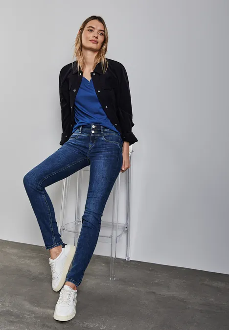 Long Shape Shirt mit Knöpfen dodger blue