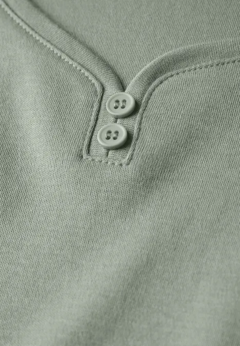 Long Shape Shirt mit Knöpfen dusty milky green