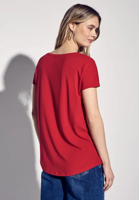 Langes Shirt glory red