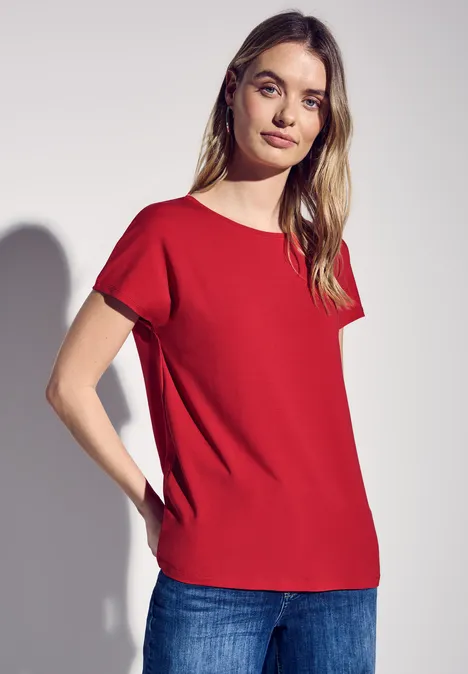 Langes Shirt glory red