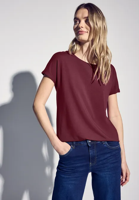 Langes Shirt dark cherry red