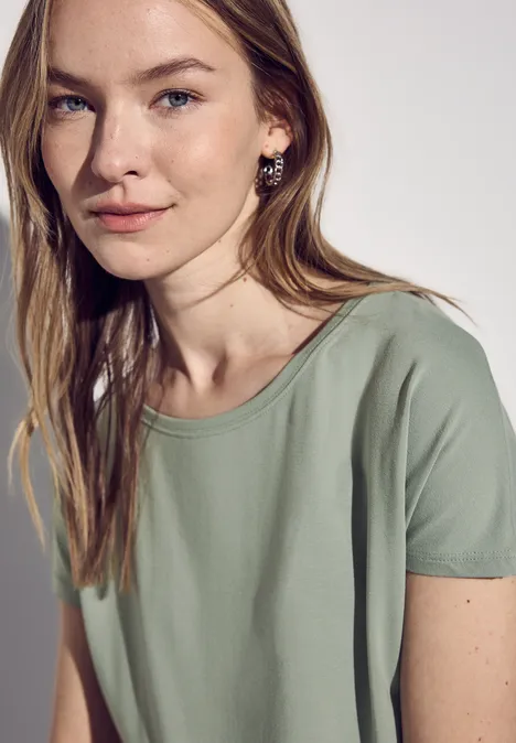 Langes Shirt dusty milky green