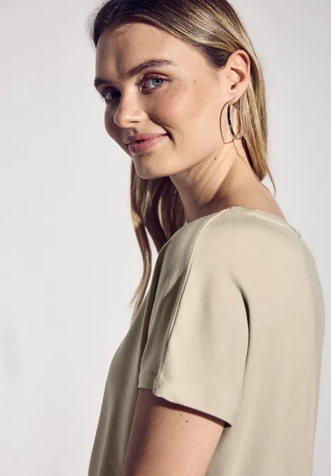 Langes Shirt cotton beige
