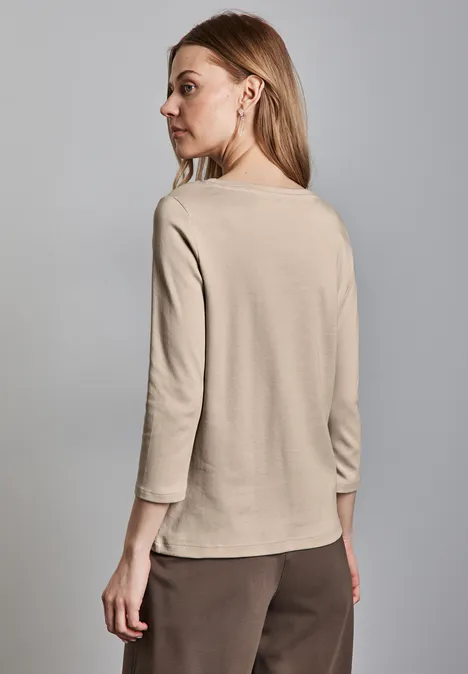 Basic Shirt cotton beige