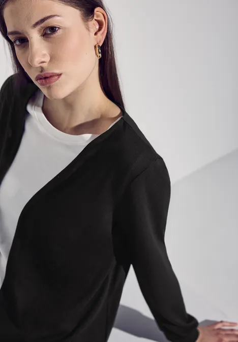 Offene Jacke Black