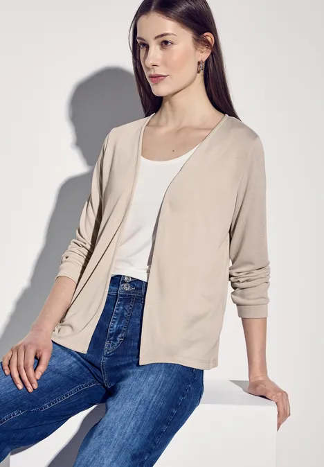 Offene Jacke smooth sand beige Offene Jacke smooth sand beige