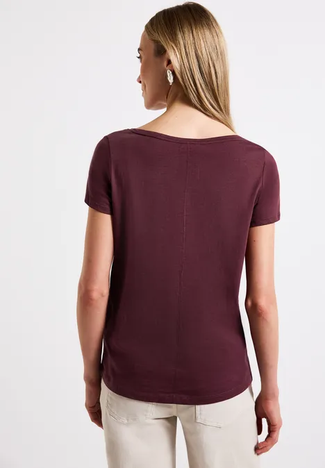 T-Shirt mit Folien-Print dark cherry red