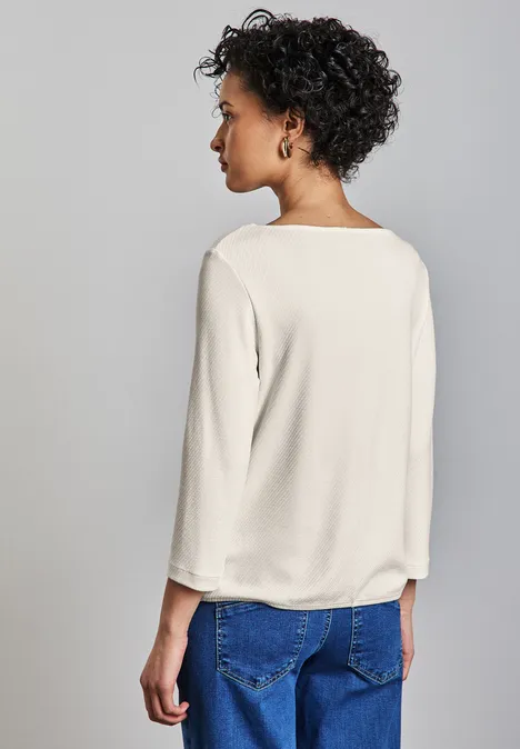 Strukturshirt lucid white