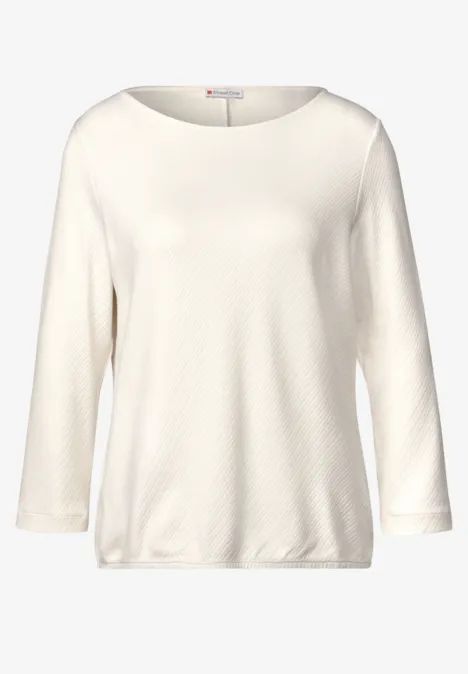 Strukturshirt lucid white