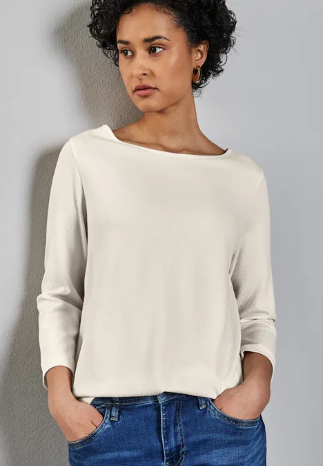 Strukturshirt lucid white