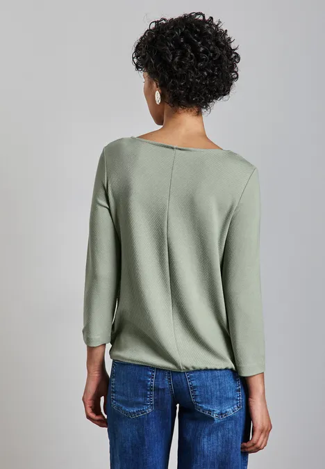 Strukturshirt dusty milky green