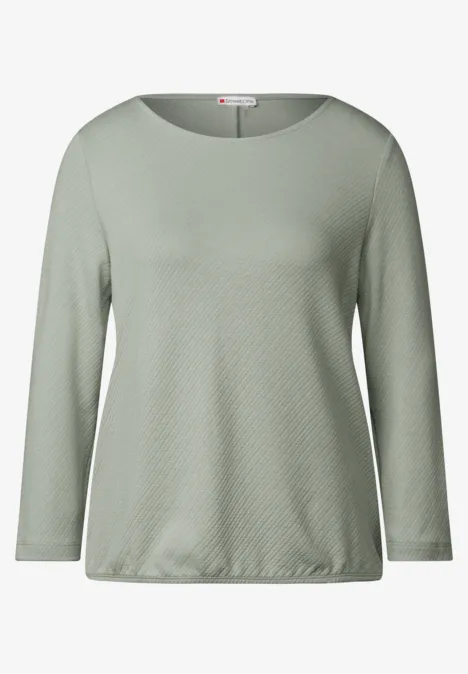 Strukturshirt dusty milky green