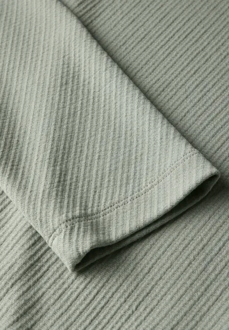 Strukturshirt dusty milky green