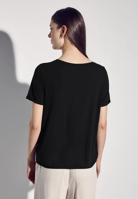 T-Shirt mit Print Black