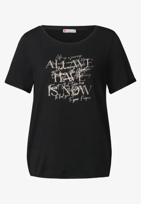 T-Shirt mit Print Black