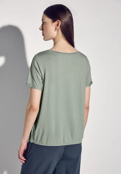T-Shirt mit Print dusty milky green