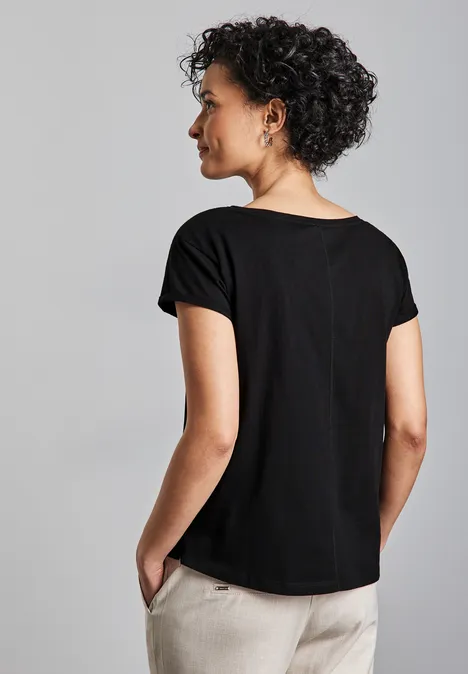 T-Shirt mit Print Black