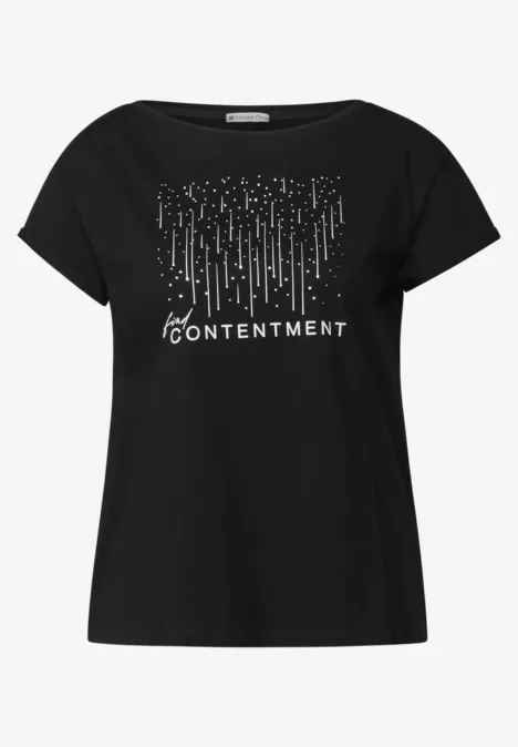 T-Shirt mit Print Black