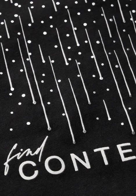 T-Shirt mit Print Black