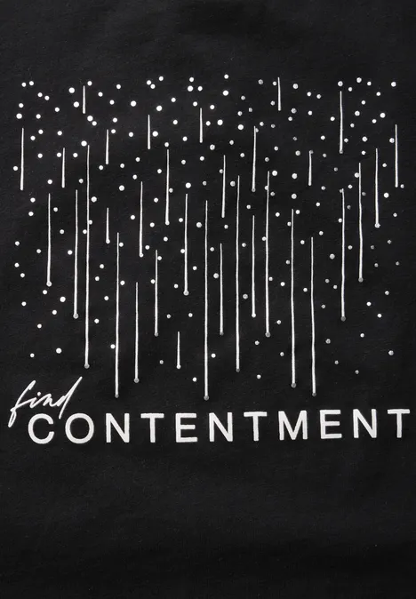 T-Shirt mit Print Black