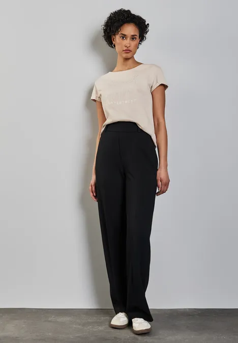 T-Shirt mit Print smooth sand beige