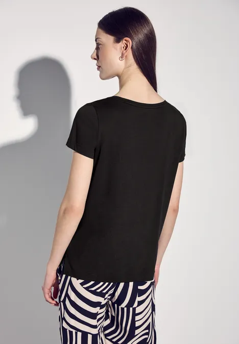 T-Shirt mit Wording Black