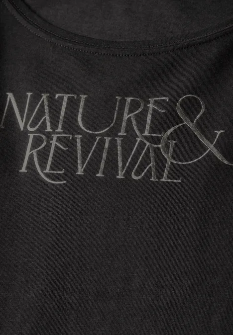 T-Shirt mit Wording Black