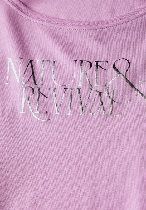 T-Shirt mit Wording cherry blossom rose