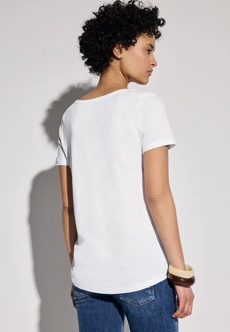 Basic T-Shirt in Unifarbe White