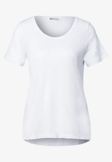 Basic T-Shirt in Unifarbe White
