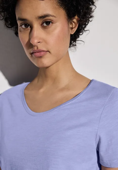 T-shirt à col en V viola lilac
