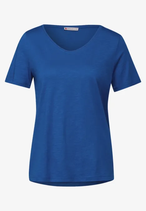 Basic T-Shirt in Unifarbe dodger blue