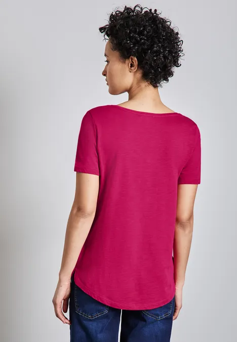 Basic T-Shirt in Unifarbe juicy berry Basic T-Shirt in Unifarbe juicy berry