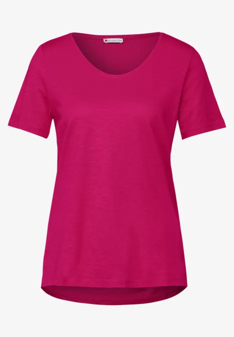 Basic T-Shirt in Unifarbe juicy berry Basic T-Shirt in Unifarbe juicy berry