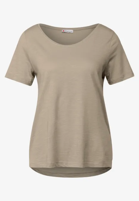 2-pack V-hals Shirt off white/safari beige