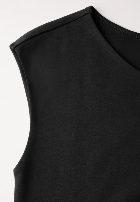 Shirt mit U-Boot-Ausschnitt Black
