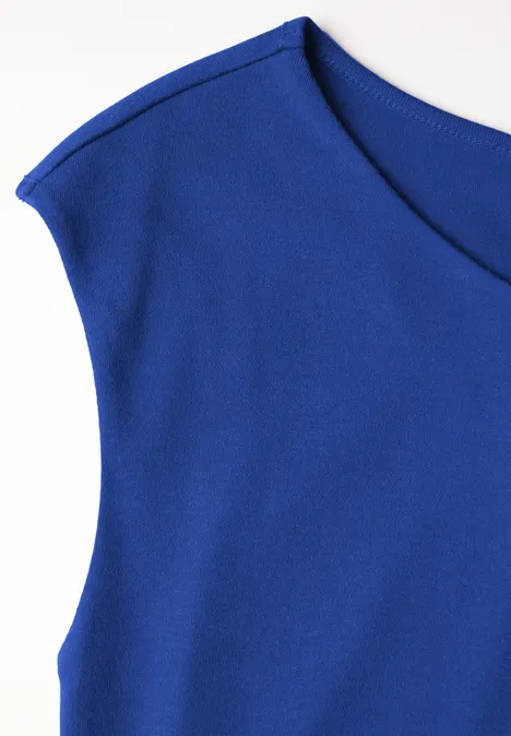 T-shirt avec encolure en U dodger blue