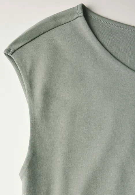 Shirt mit U-Boot-Ausschnitt dusty milky green