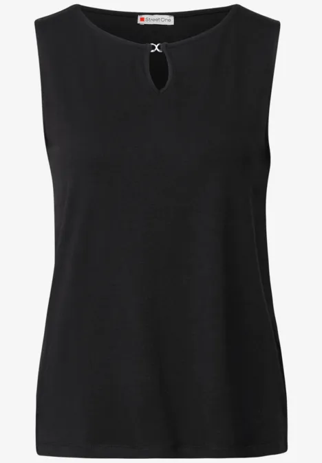 Top en jersey avec découpe Black