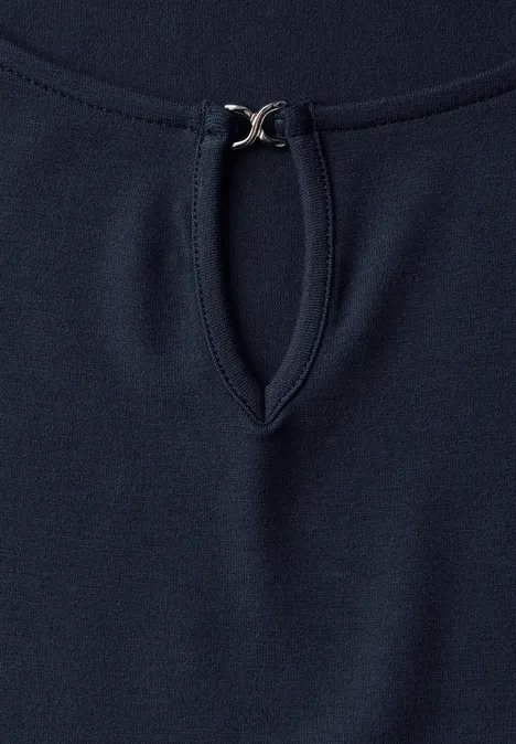 Top en jersey avec découpe deep blue