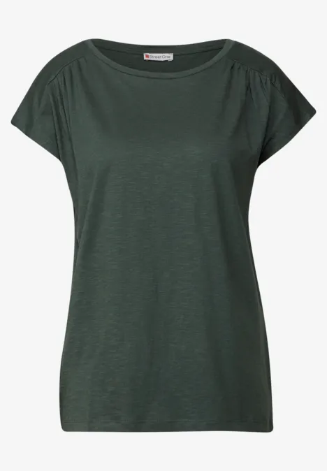 T-shirt avec fronces mid green